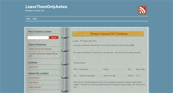 Desktop Screenshot of leavethemonlyashes.com